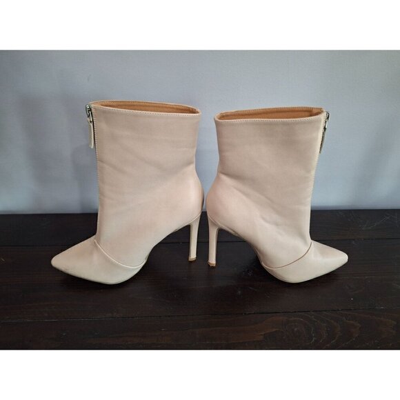 Charlotte Russe Beige Front Zip Ankle Bootie/NWOB (Floor Sample), Sz. 8 - Picture 2 of 9